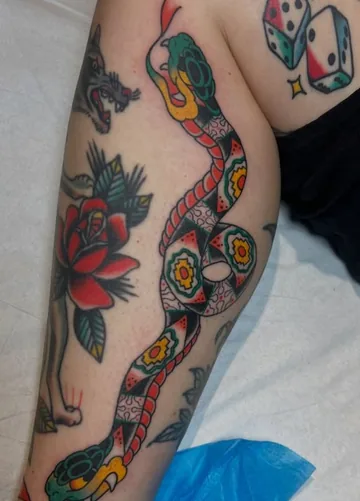 Tattoo work by Coffin at Stefano's Tattoo Studio Lima