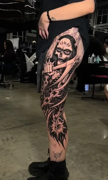 Tattoo work by Edinson at Stefano's Tattoo Studio Lima