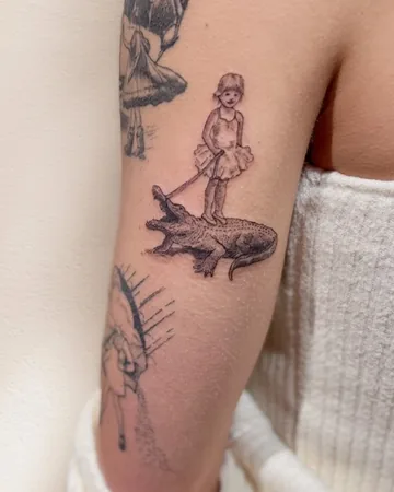 Tattoo work by Angel at Stefano's Tattoo Studio New York