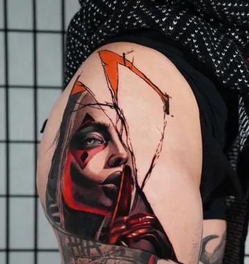 Tattoo work by Darien at Stefano's Tattoo Studio New York