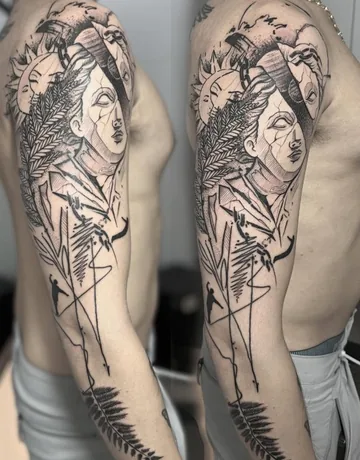 Tattoo work by Jonathan at Stefano's Tattoo Studio New York