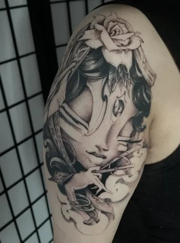 Tattoo work by Rustam at Stefano's Tattoo Studio New York
