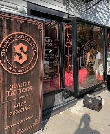 Exterior of Stefano's Tattoo Studio in Brooklyn, New York