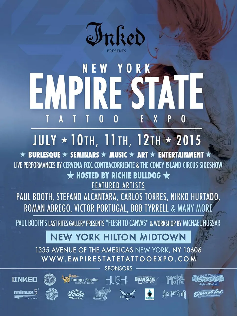 New York Empire State Tattoo Expo 2015 event poster