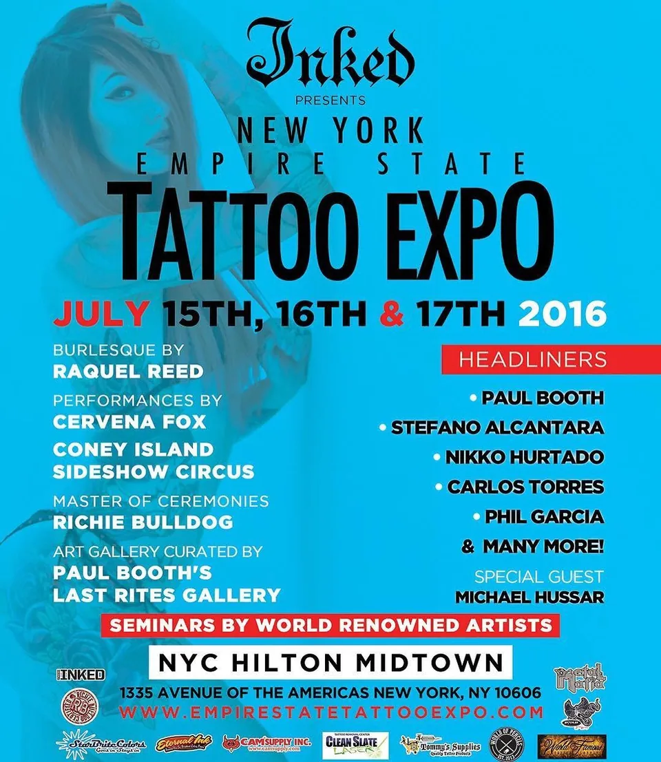 New York Empire State Tattoo Expo 2016 event poster