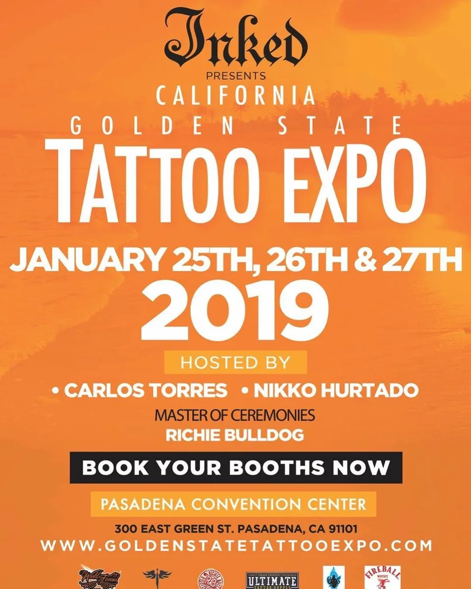 Golden State Tattoo Expo 2019 California event poster