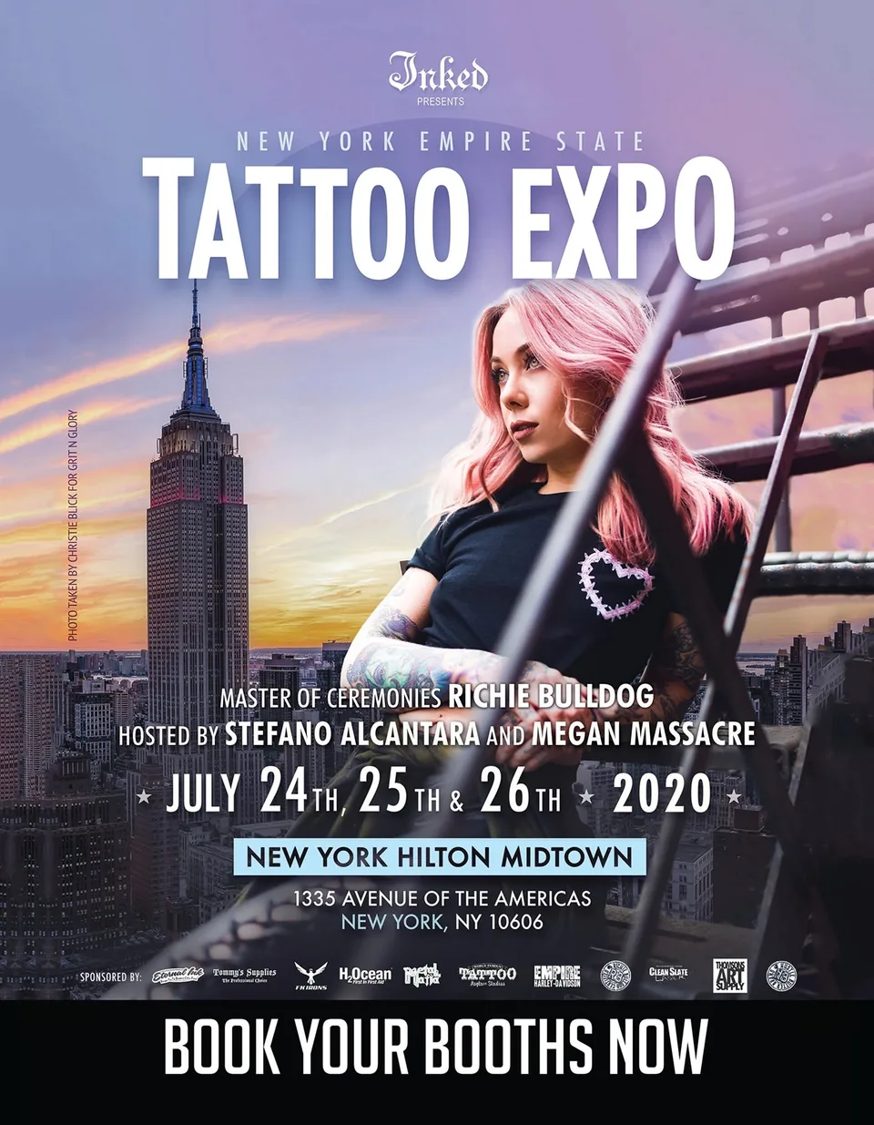 New York Empire State Tattoo Expo 2020 event poster